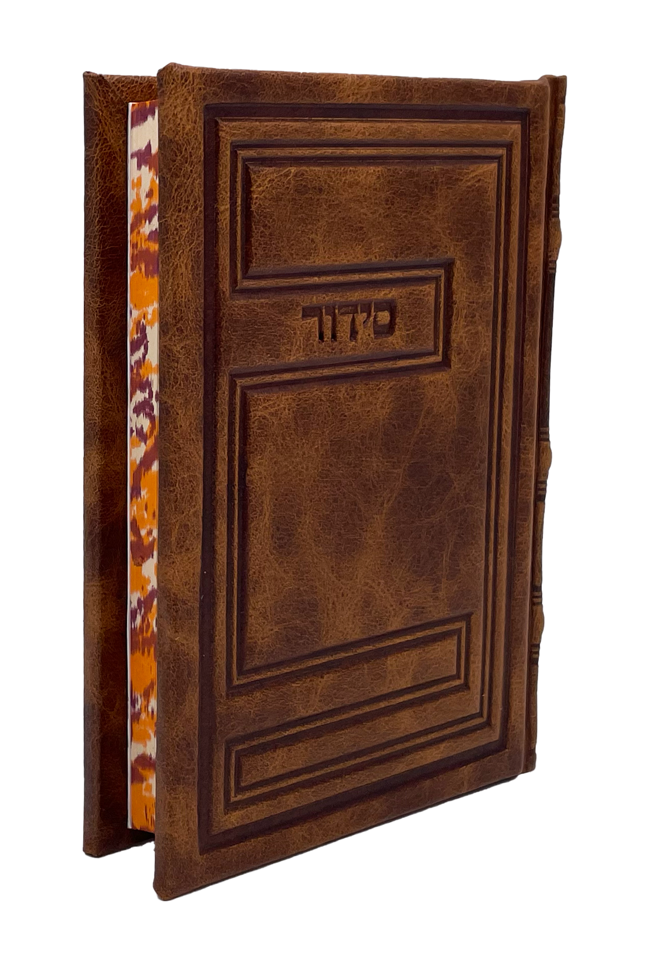 Antique Leather Siddur, Meforash, Weekday